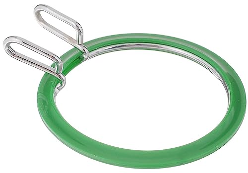 Nurge Metal Embroidery Hoops - Premium Spring Tension Embroidery Hoop for Cross Stitch - Durable Ring with Quick Release Safety Clip - Ideal for Crafters,Beginners & Professionals - Green - Small - color: Green, size: Small