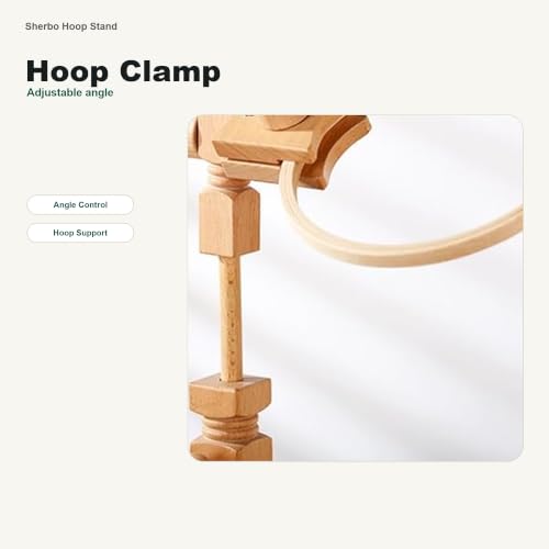 Sherbo Embroidery Hoop Stand with 6 and 7 Inch Hoops, Cross Stitch Holder - style: Standard