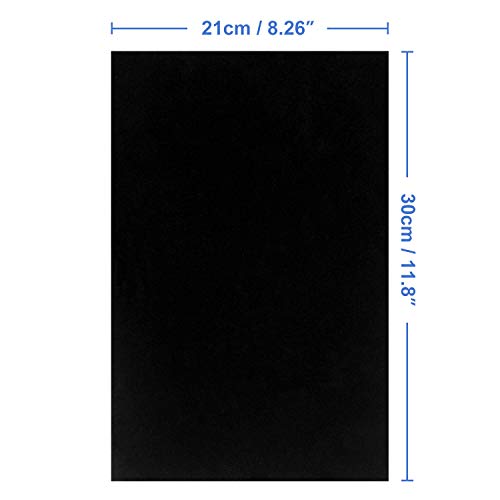 15PCS Stick Black Felt, Self Adhesive Felt, DIY A4 Size（8.3" x 11.8"） - size: 8.3 inches x 11.8 inches
