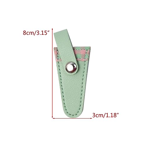 Embroidery Scissors Sheath Color Lattice Scissors Protective Cover Protect Sewing Scissor Sheath Portable Trimming Tool, 8*3cm - color: 03 Meat Powder Grid