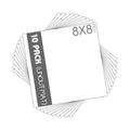 Mat Board Center 10 Pack Uncut Mat Boards, 8x8 White Matboards - size: 8x8