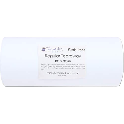 Threadart Sticky Back Embroidery Stabilizer - 1.6 oz 10" x 50 yd roll - size: TEAR-AWAY 10"X50YD ROLL