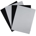 KCS 4/6 pc of 12" x 18"(30cmx45cm) 18CT Counted Cotton Aida Cloth Cross Stitch Fabric (4 pc, White+Black) - color: White+black, size: 4 pc