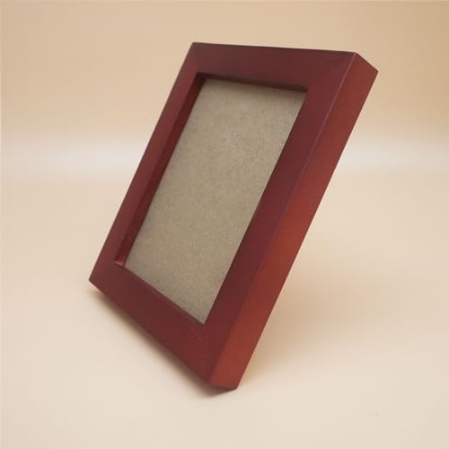 4x5 Picture Frames RED Solid Wood Frame, Plastic Panel (Film Needs to be Removed) Table or Wall.Front Window Opening 3.8x4.8 inch. - color: Red, size: 4x5