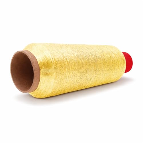 Mandala Crafts Metallic Gold Embroidery Floss for Sewing, 3281 Yard Spool - color: Gold, size: 3000M 3281 Yard