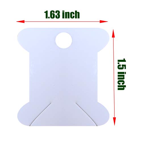 Embroidery Floss Bobbins-Paper Cross Stitch Embroidery Thread Organizer Cardboard -Floss Bobbins- Crafts Floss Bobbins -165 Thread Bobbin Cards (White) - size: 165 bobbins