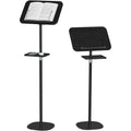 Snughome Floor Book Stand with Tray, Height Adjustment 21"-51", Black - color: Black
