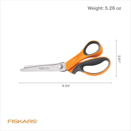 Fiskars 9" SoftGrip Pinking Shears for Fabric Cutting & Sewing - style: Pinking Shears