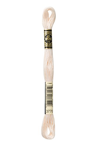 DMC 117-3770 Mouline Stranded Cotton Six Strand Embroidery Floss Thread, Light Tawny, 8.7-Yard