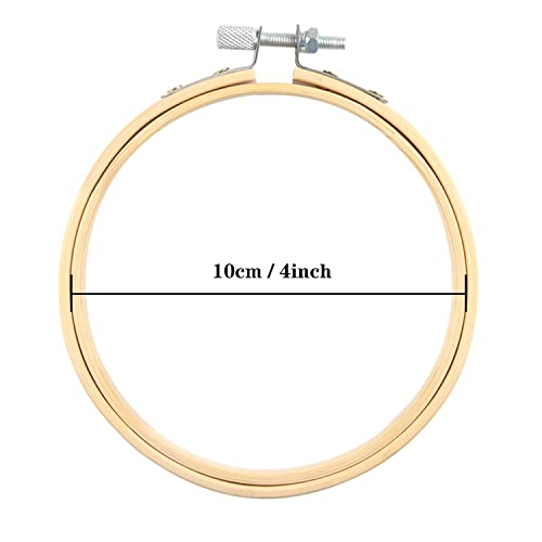 FEBSNOW 16Pcs 4 Inch Embroidery Hoops Adjustable Circle Cross Stitch Ring - style: 4 Inch
