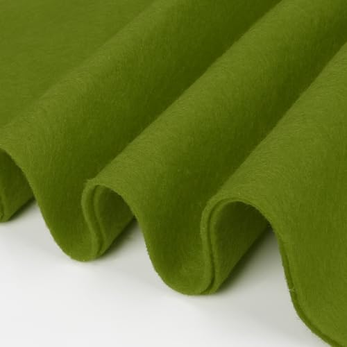 Campsite Green Fabric Sheet 36" X 36", 1.4mm Thick Large Soft Durable Flexible Craft Felt by The Yard, Nonwoven Fabric for DIY Sewing, Arts and Crafts, Decoration Projects - color: Campsite Green, size: Cut by the yard