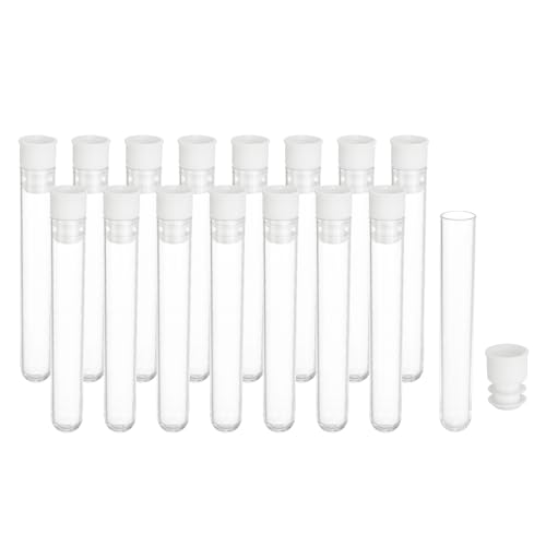PATIKIL 3" Length Plastic Sewing Needle Storage Holder, 16 Pcs Portable Embroidery Needle Clear Pin Toothpick Storage Tubes Case for Craft Knitting, White - color: White, size: 3"