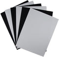 KCS 4/6 pc of 12" x 18" (30cmx45cm) 18CT Counted Cotton Aida Cloth Cross Stitch Fabric (6 pc, White+Black) - color: White+black, size: 6 pc