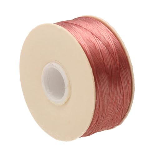 The Beadsmith Nymo Thread, Made of Nylon - size: Size D, 64 Yards, style: Rosy Mauve