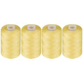 Simthread All Purpose Sewing Thread, 4 Spools Each 1000 Yards of Polyester Threads for Sewing Machine, Sewing Machine Supplies for Beginners, Hand Stitching, Quilting, Serger (Yellow) - color: Yellow