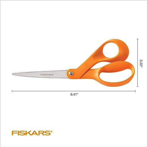 Fiskars 8" Original Orange-Handled Craft & Fabric Scissors, All Purpose - style: Orange-Handled 8"