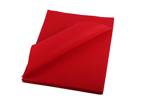 YYCRAFT Craft Soft Felt Sheets 9 Inch X 12 Inch - 24 Pcs Pack, Red - color: Red