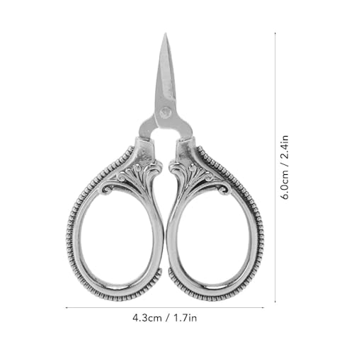 Stainless Steel Scissors Little Portable Vintage Embroidery Scissors for Sewing Crafts Artwork Cross Stitch Cutting Handmade DIY Tools(Grey bronze) - color: Grey Bronze