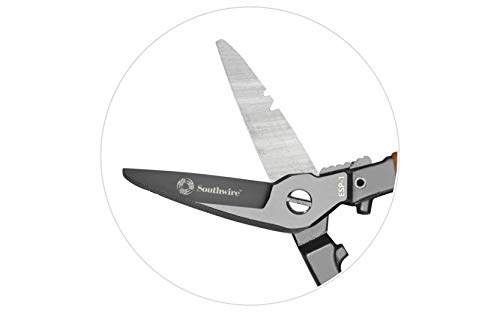 Southwire Pro Datacomm Snips - Engineered for Precision & Control - Spring-Loaded Blade - Double-Dipped Textured Grip - Serrated Cutting Edge