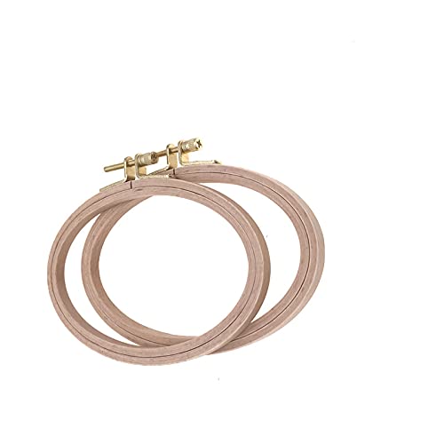 BWRMHME 4 X 6 Inch Oval Embroidery Hoops Wooden Cross Stitch Hoop Quilting Hoops Craft Tool- 16X10 cm (2PC)