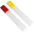NX Garden 2pcs 41cm Large Transparent Plastic Knitting Needle Pin Storage Case Tube Containers (Red + Yellow)