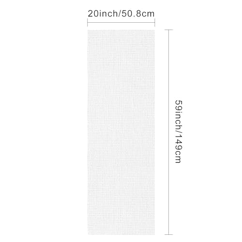 Linen Embroidery Fabric, 20 by 59-Inch Needlework Fabric White - color: White Color