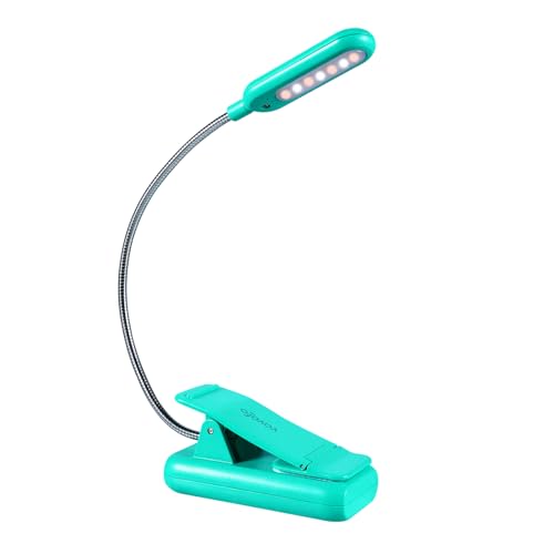 VAVOFO Rechargeable Book Light, Blue Light Blocking, Amber 1600K Clip On Reading Light, Eye Care 7 LEDs Kids Book Light for Reading in Bed with Power Indicator for Bookworms (Emerald Green) - size: 1-Pack Emerald Green