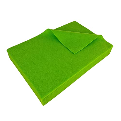 Jtnohx Color Felt Fabric Soft Felt Sheets for Crafts Fluorescent Green 20Pc - color: Fluorescent Green