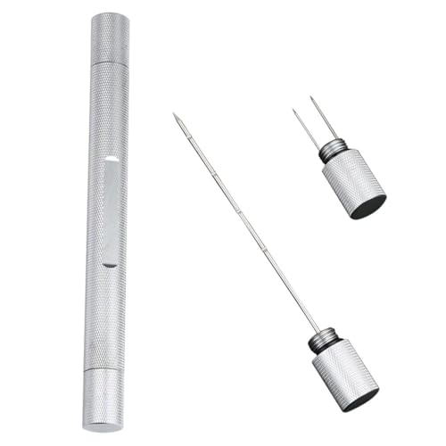 Goshentech Punch Tool Set,Ventilator Needle,Draw Enhancer Tool Needle(Silver) - color: Silver