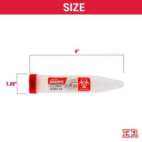 Ever Ready First Aid Porta Sharps Transportable Sharps Container with Locking Mechanism - 12 Count (Pack of 2) - size: 12 Count (Pack of 2)