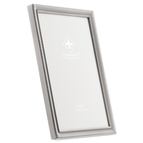 Lawrence Frames 11557 Antique Pewter 5x7 Picture Frame - Bead Border Design - color: Pewter, size: 5x7