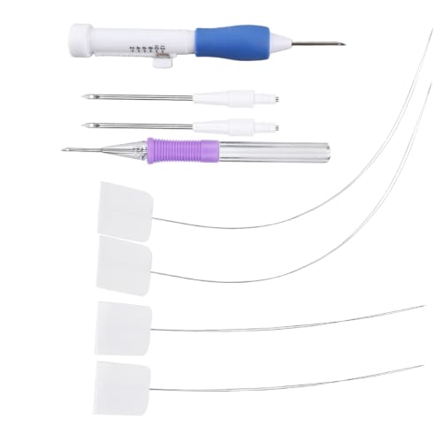 Magic Embroidery Pen Punch Needle Kit, Adjustable Rug Yarn Punch Needle Set, Sewing Needles Easy Threader Embroidery Tools