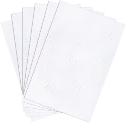 Caydo 6 Pieces Aida Cloth 14 Count White, 12x18 Inch for Cross Stitch - color: White