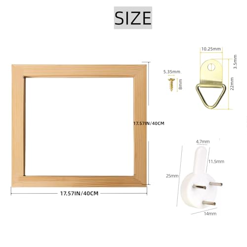 2PCS Wooden Frame DIY Picture Frames Art Suitable for Home Decor Painting Digital Diamond Drawing Paintings, Display Pictures 16x16 picture frames for wall (2PCS-40 * 40CM) - color: 2PCS-40*40CM