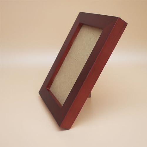 3x5 Picture Frame Solid Wood,Red. Table Top or Wall Mount Photo Frames with Plastic Glass for 3x5 Inches Pictures, Modern Home Office Decor - color: Red, size: 3x5