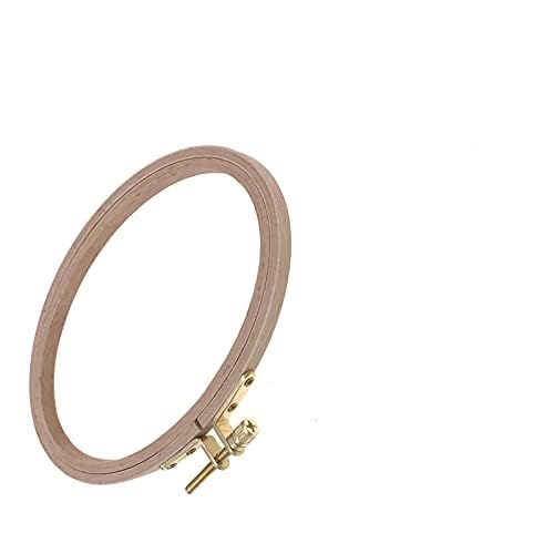 BWRMHME Wooden Oval Embroidery Hoops 4 X 6 Inch Wood Cross Stitch Wooden Hoop Handing Embroidery Frame Hoop- 16X10 cm (1PC)