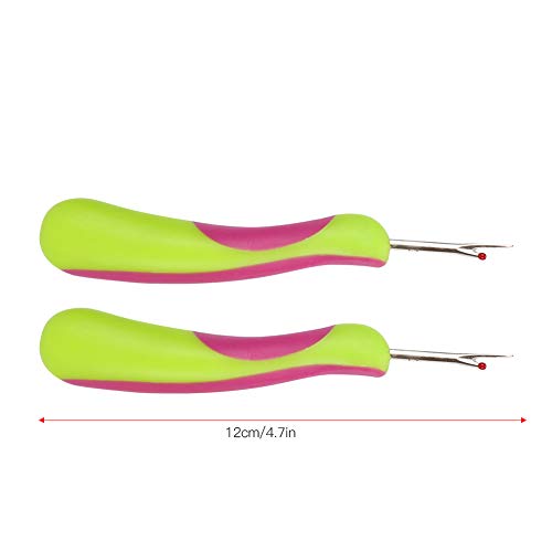 2PCS Seam Rippers, Stitch Thread Cutter Tool, 4.7in Sewing Thread Removers, Ergonomic Seam Rippers for Embroidery Crafting Needle Work