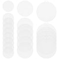 GLEAVI 30Pcs Round Plastic Canvas Sheets: Clear Mesh Canvas Kit for Crochet Bag Bottom, Cross Stitch & Embroidery - 3 Sizes (5.75", 4.5", 3")