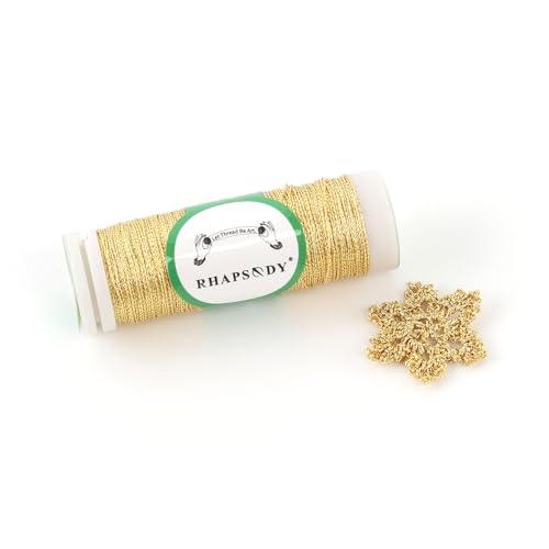 Rhapsody 18 Colors 3 Strands Pearl Metallic Thread Kit for All Needlework, Shuttle Tatting, Crochet, Sewing, Hand Embroidery, Cross Stitch, Quilting, and Other DIY Projects