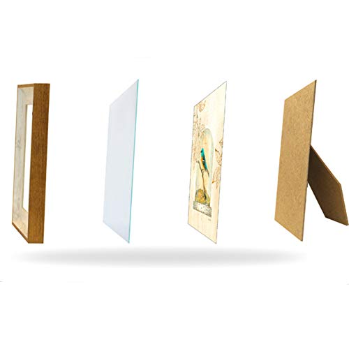4x4 Photo Frame Blue Picture Frame Desktop Display Mount on The Wall.Plexiglass Panel (not Glass).Tips: Please Peel Off The Panel's Protective Film,Words on the Film Affect the Use