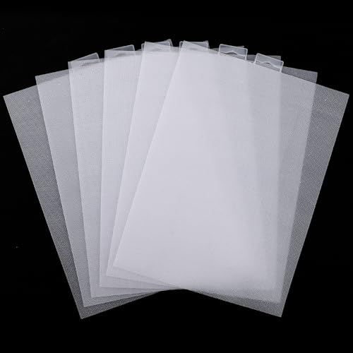 6 PCS 14 Count Plastic Mesh Canvas Sheets, 11x8.2 inch Plastic Cross Stitch Canvas for Cross Stitch, Embroidery, Knit,Crochet DIY Projects and Embroidery Making (Clear) - color: transparent