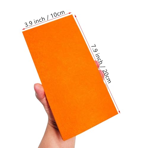Jtnohx Self Adhesive Felt Sheets Adhesive Backed Felt Fabric Orange 33Pcs - color: Orange