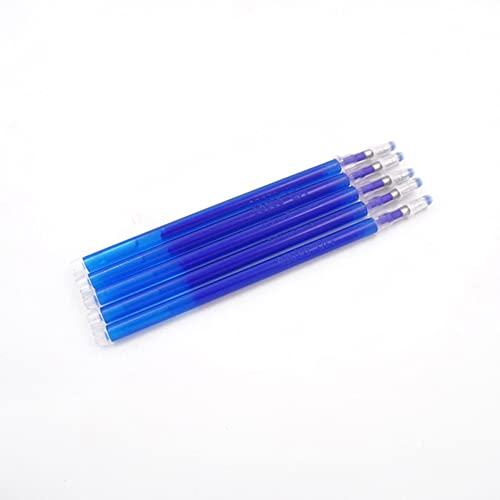50Pcs Heat Erasable Fabric Refills with 4 Empty Pen Patchwork Marking Pens High Temperature Disappearing Ink Fabric Marker for Embroidery Handicarft Needlework Tailors Sewing Quilting and Dressmaking - color: Blue with Empty Pen