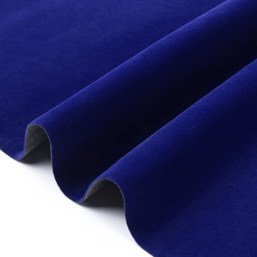 Self Adhesive Plush Velvet Fabric Sheets Velvet Flock Paper Roll Soft Flocking Fabric for Jewelry Box Felt Liner Furniture DIY Arts and Crafts 14 x 98 Inches Royal Blue - color: Royal Blue, size: 98"L x 14"W
