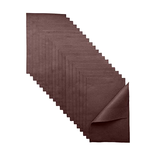 Jtnohx Color Felt Fabric Soft Felt Sheets for Crafts Dark Brown 20Pcs 1.4mm - color: Dark Brown