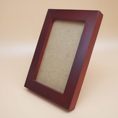 3x5 Picture Frame Solid Wood,Red. Table Top or Wall Mount Photo Frames with Plastic Glass for 3x5 Inches Pictures, Modern Home Office Decor - color: Red, size: 3x5