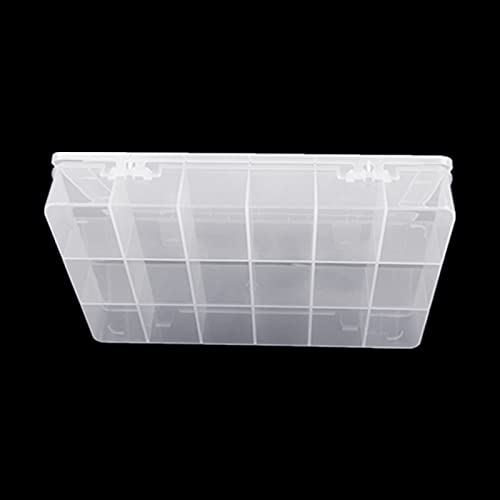 Floss Organizer Storage Box With 18 Compartments & 100 Bobbins, Clear, 10.5"