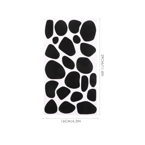 Garneck 6 Sheets Felt Stickers Self-Adhesive Creative Cow Felt Decals for DIY Crafts Kids Wall Clothes Decorations 11.41X6.29In