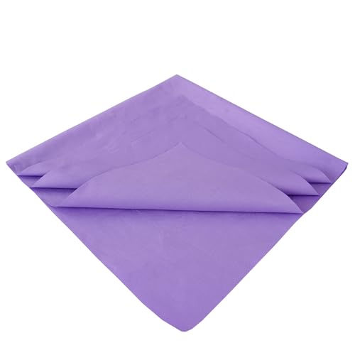 7PCS Solid Color Cotton Fabric Squares 20" x 20" Fat Quarter Fabric Bundles Craft Fabric for Patchwork Sewing Quilting Crafting DIY (Purple) - color: Purple