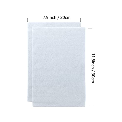 Jtnohx Color Felt Fabric Soft Felt Sheets Craft Fabric Sheets White 8"x12" - color: White